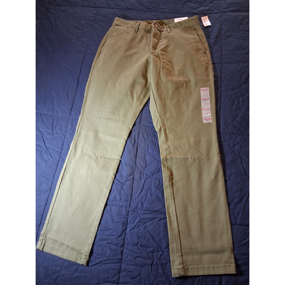 Old Navy Mens‎ Slim Built-In Flex Chino Pants Olive Green 30x30 NEW